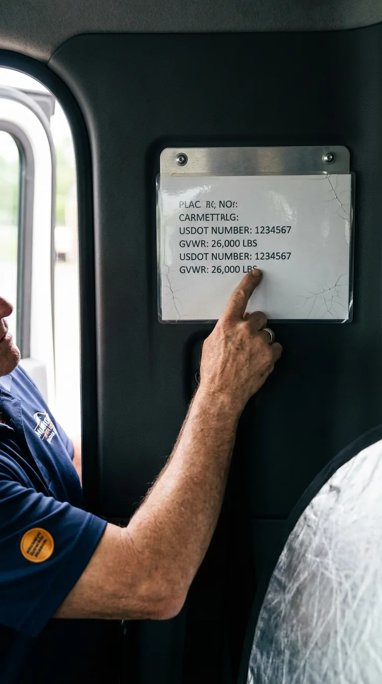 USDOT licensing placard verification in Valmeyer